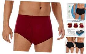 B0dhs1x2s5 Puritylock Mens Incontinence Underwear Washable - Cotton Leak Proof Briefs With Flying