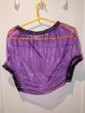 Vig1 Pvc-u-like Pa12 - Plastic Diaper Lover Pants Violet Glass Clear