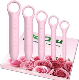 Qoqiu 711181748390 Silicone Dilators For Pelvic Floor Women With Fine Scales 5-pack Pink