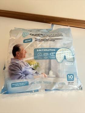 Quickchange 861859000432 Mens Incontinence Wrap Maximum Absorbency/urine Manage Qty 19