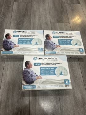 R1-26f07 Quickchange 3 Boxes Of 8 Maximum Absorbency Mens Incontinence Wrap One Size