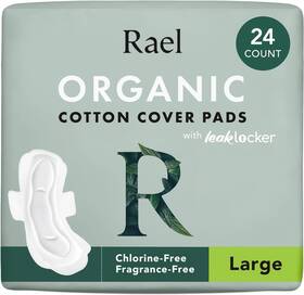 Rael 751446160253 Pads For Women Organic Cotton Cover - Period 24 Count Pack Of 1