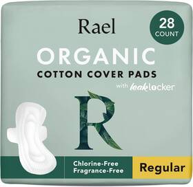 Rael-rg-02-v Rael Organic Cotton Cover Pads - Regular Absorbency 28 Count Pack Of 1
