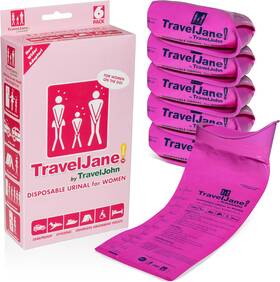 Tj1r-c Reach Global Industries Inc. Traveljane Disposable Urinal For All Genders Adults And Children 6 Pack