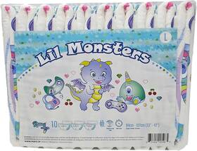 Rearz 313115421432 - Lil Monsters 11 000ml Adult Diapers 10 Pack Large