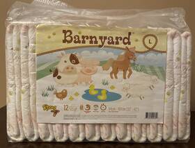 Rearz 831904002322 New Bag Of 12 Barnyard Adult Diapers Plastic Backed