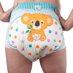 Rearz Hu-xi-133 Critter Caboose Brief Adult Printed Diapers 12 Pack 11000ml Medium 3