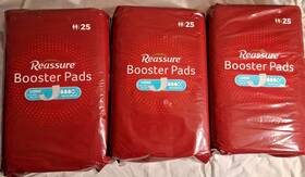 Reassure 072540001335 3 X Booster Pads Long 25 Ct. Maximum Protection Fits All-new