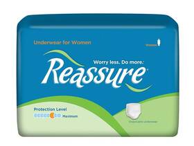10072540000267 Reassure Underwear For Women Maximum S/m 24 Inch -40 18 Count Pack Of 1 White
