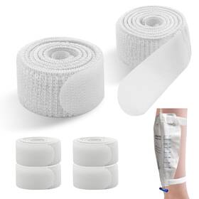 Rev-042 Reevnnmer 4 Packs Leg Bag Straps White Urine Drainage Strap Catheter Stra