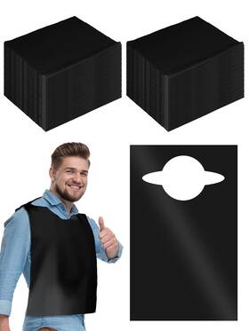 Tou-retisee-452 Retisee 200 Packs Disposable Bibs For Adults Plastic Adult Black