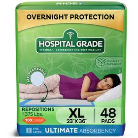 Ridex 850001955188 Incontinence Bed Pads 48-pack Underpads 23 X 36 Disposable Ultra-heavyweigh