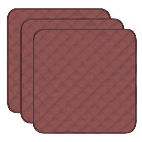 Ca-2122 Riqinxin Washable Seat Protector Pads For Chairs 3 Pcs Non-slip Waterproof Coffee