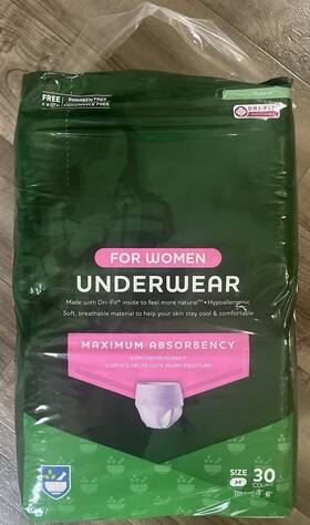 Rite Aid 011822099660 Brand Womens Underwear Brief Disposable Incontinence Sz Medium 30ct New