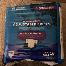 Rite Aid 011822218931 Adjustable Briefs Maximum Absorbency Men/women Sz L/xl 45-64 Inch
