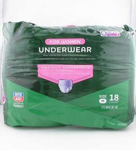 Rite Aid 011822737340 Women Underwear Maximum Absorbency Size M 18 Count-read More Free Shipping