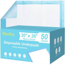 Pf-pgpq-10vg Rovitta 50 Count 30 Inch X 36 Heavy Absorbency Disposable Underpads Baby Dog And A