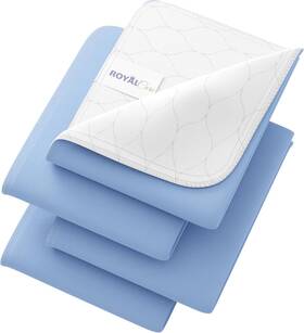 Royal Care 313112993970 Incontinence Bed Pads - 18x24 Cotton Blend Washable For Adults Chi