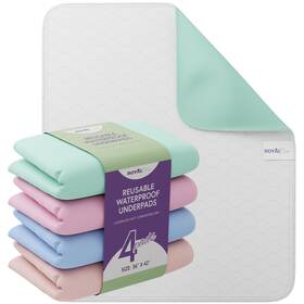 Royal Care 724456490597 Incontinence Bed Pads - 4 Pack Reusable Waterproof Sofa Mattress Protectors