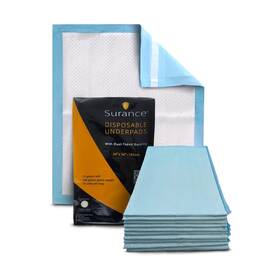 Safe N Simple 810040131868 Incontinence Bed Pads - 10 Pack 30 Inch X 36 Waterproof For Seniors Pets