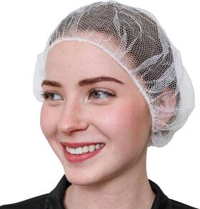 Safeko 445018278240 Disposable Honeycomb Nylon Hair Nets Breathable 1 000 Count Black Blue