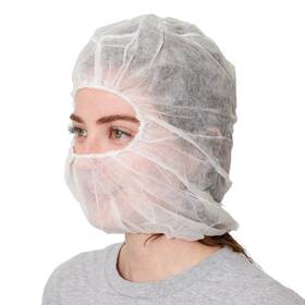 Safeko 814721013504 Polypropylene Hood Disposable Catering Bonnets Hairnet And Beard Cover Net Fo