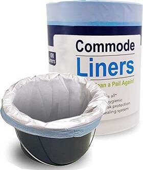 Sanicare 860008435798 Commode Liners - Pack Of 100 Disposable Fits All Standard Be