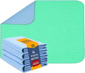 Sapphire Home 674519382904 Washable Reusable Underpads 4 Pack Bed Pads Waterproof