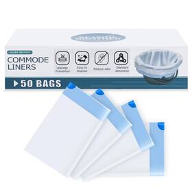 Seaside Brother 717504705040 Commode Liners 50 Bedside Disposable Leak Proof Bags