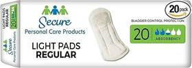 Secure Personal Care 895265002070 Bladder Control Pad 11 Inch Regular / 20 Pack