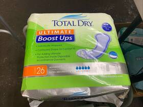 Secure Personal Care Products 895265002919 Totaldry Incontinence Booster Pad 16 Inch Length Heavy Absorbency 3-26 Count Packs