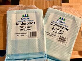 Sp113010 Secure 100ct - Underpads Personal Care Products 30inx30in