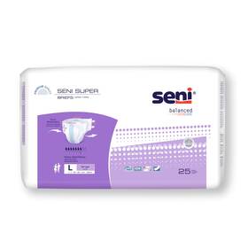 S-la25-bs1 Seni 313043669623 Super Adult Incontinence Brief L Heavy Absorbency Breathable
