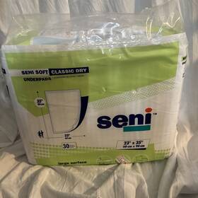 S-0330-uc1 Seni Soft Classic Dry Underpad 23x35 Inch 30 Ct S-0330-uc1 Seni Soft Classic Dry Underpad 23x35 Inch 30 Ct