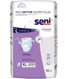 S-xl16-ap1 Seni Active Super Plus Unisex Incontinence Underwear X-large 47 Inch -63 64 Count
