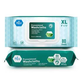 Shield Line 445035253251 Med Pride Disposable Xl Premoistened Washcloths 8 Inch X 12 Pack Of 80 - Adult Clot