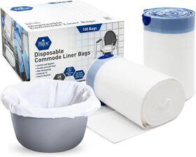 Mpr-75055 Shield Line Med Pride Disposable Bedside Commode Liner Bags Pack Of 100 - Odor-control Leak
