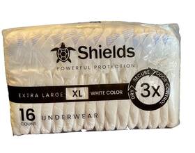 Shields 860011134824 Powerful Protection White 16 Ct Odor Control Underwear Usa Mens Size Xl