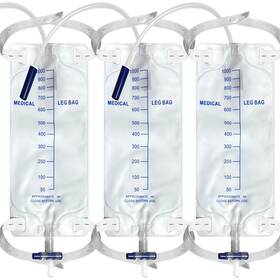 Shishuyu 717428008531 3pcs 1000ml Leg Bag Drainage Urine Collection With Tubing Anti-refl