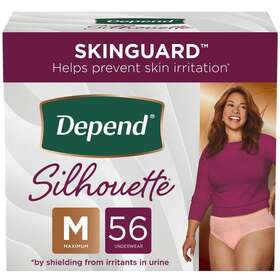 105145701 Silhouette Depend Incontinence Underwear Maximum M Pink 56ct