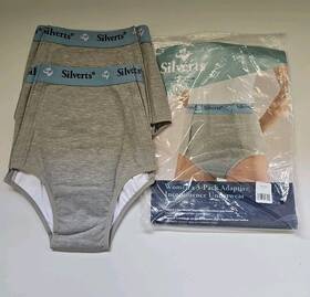 Silverts 194661402997 Size L Women S 2 Pack Adaptive Incontinence Underwear Gray New Washable