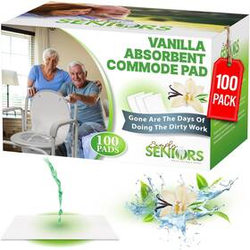 Ab-d7oz-3p3w Simply Seniors Commode Absorbent Pads For Bedside Liners - 100 Vanilla Scented