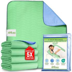 Ss-1002-abd Simply Seniors Bed Pads Washable Waterproof 34 Inch X36 - Pack Of 4 Incontinence And Washa