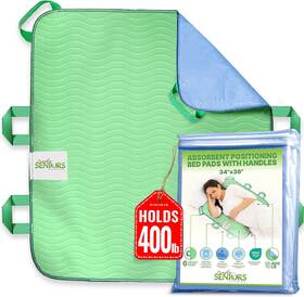 Ss-1002-apbd Simply Seniors Absorbent Positioning Bed Pad With Handles 34 Inch X 36 - Washable Waterproof