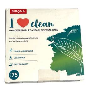 Sirona 908004343432 Sanitary Disposal Bags - I Love Clean 75 Leak Proof Usa Shipper
