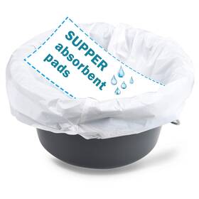 Skyward 782125561825 Commode Liners With Super Absorbent Pad 40 Pack Disposable Waste Bags For Adul