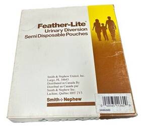 340600b Smith & Nephew United Inc Feather-lite Urinary Diversion Semi Disposable Pouches 28 Oz 5/bx