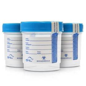 Snl 799861625377 Quality Sterile Specimen Cups Screw-on Cap With Tamper Evident Seal 3oz. B