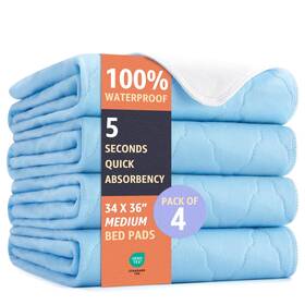 Sl-mp-24003-m-be Soft And Lofty Ultimate Washable Underpads - Heavy Absorbency Waterproof Reusable Incontine