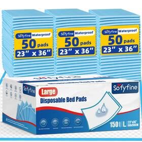Sofyfine 760627285029 150 Count Chucks Pads Disposable 23 Inch X36 Leakproof Adults Incontinence Bed P